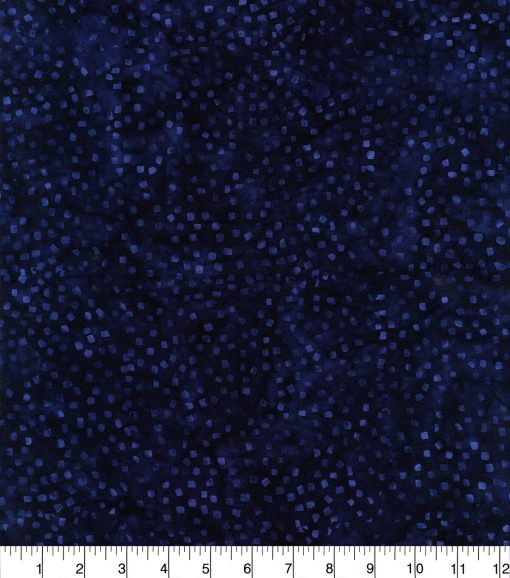 Blue Scattered Dots Batik Cotton Fabric - Image 2