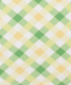 Yellow   Green Diagonal Plaid Blizzard Fleece Fabric
