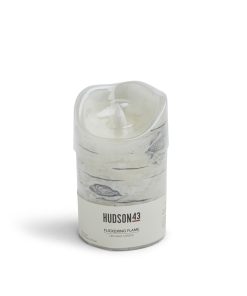 3 x 5 Birch Flickering Flame LED Wax Candle by Hudson 43