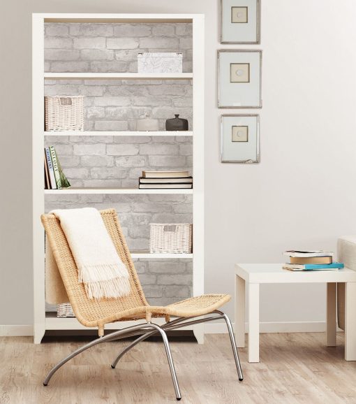 WallPops NuWallpaper Grey White Brick - Image 7