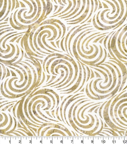 Brown Swirls Batik Cotton Fabric - Image 2