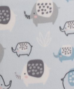 Baby Blue Elephant Blizzard Fleece Fabric
