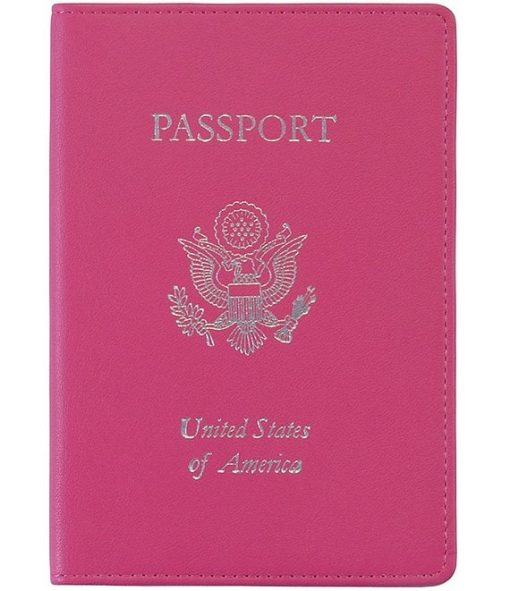 RFID Blocking Gold Lettered Passport Case