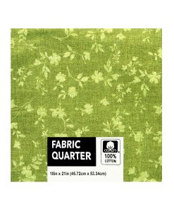 18 x 21 Sage Tonal Floral Cotton Fabric Quarter 1pc by Keepsake Calico