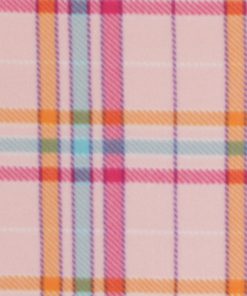 Bright Plaid On Pink Blizzard Fleece Fabric