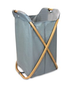 Oceanstar 26.5 Bamboo Folding X Frame Laundry Hamper Sorter