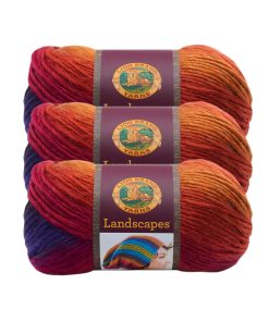 Lion Brand Landscapes 147yds Worsted Acrylic Yarn 3 Bundle