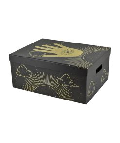 15 Hamsa Hand on Black Rectangle Box by Place   Time