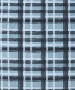 Blue Cross Plaid Anti Pill Fleece Fabric
