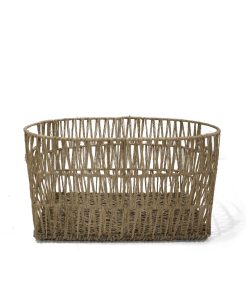 14 x 10 Bamboo Open Weave Basket by Place   Time