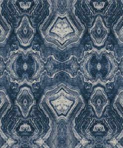 Surface Style 20.5  x 18  Indigo Mineral Springs Peel   Stick Wallpaper
