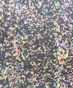 70s Splatter on Blue Quilt Glitter Cotton Fabric by Keepsake Calico