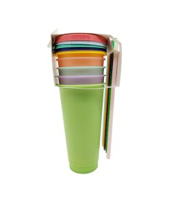 24oz Color Changing Tumbler Set With Lids   Straws 5pc by Happy