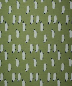 Barnyard Sheep on Green Cotton Fabric by Quilter s Showcase