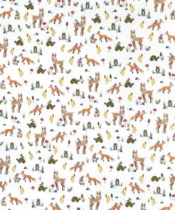 Happy Woodland Animals Super Snuggle Flannel Fabric