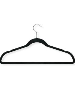 Honey Can Do 18 x 9.5 Black Velvet Non Slip Suit Hangers 20pk
