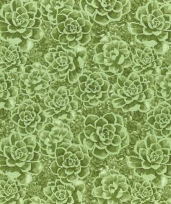 Pearlescent Green Succulent Quilt Cotton Fabric by Keepsake Calico