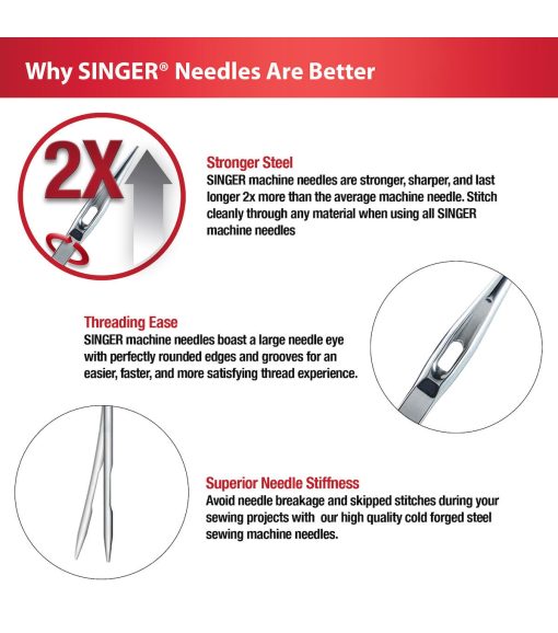 SINGER Universal Regular Point Sewing Machine Needles - Image 7