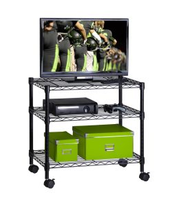 Honey Can Do 26 Black 3 Tier Rolling Media Cart