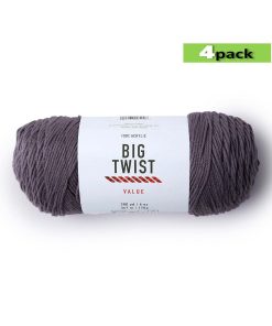 4pk Solid Gray Medium Weight Acrylic 380yd Value Yarn by Big Twist