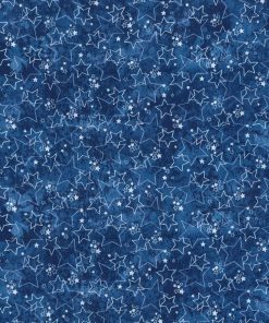 Fabric Traditions Illusions Blue Stars Blender Patriotic Cotton Fabric