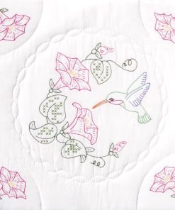 Jack Dempsey 18 Interlocking Hummingbird Stamped Quilt Blocks 6pk