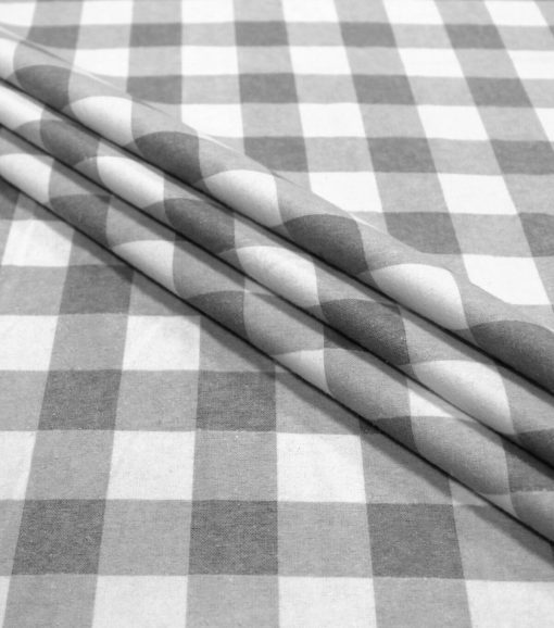 Gingham Blue Super Snuggle Flannel Fabric - Image 2