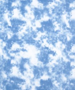 Light Blue   White Tie Dye Anti Pill Fleece Fabric