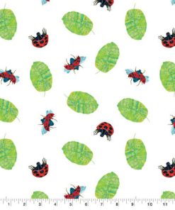 Eric Carle Ladybug With Leaf Cotton Fabric