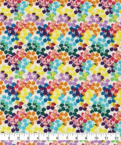 Leaves Black 108 Wide Flannel Fabric