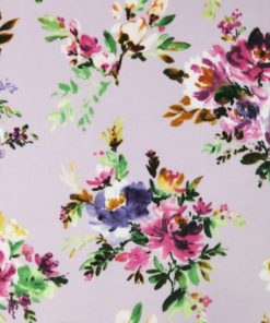 Floral Bunches on Pink Anti Pill Fleece Fabric