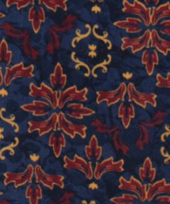 Symmetrical Print on Blue Anti Pill Fleece Fabric