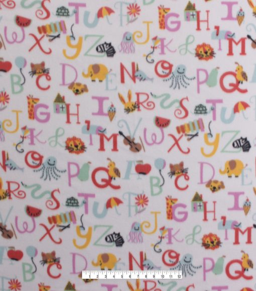 ABC Animal Blizzard Fleece Fabric - Image 2