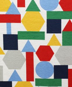 Multi Color Geometric Shapes Super Snuggle Flannel Fabric By POP!