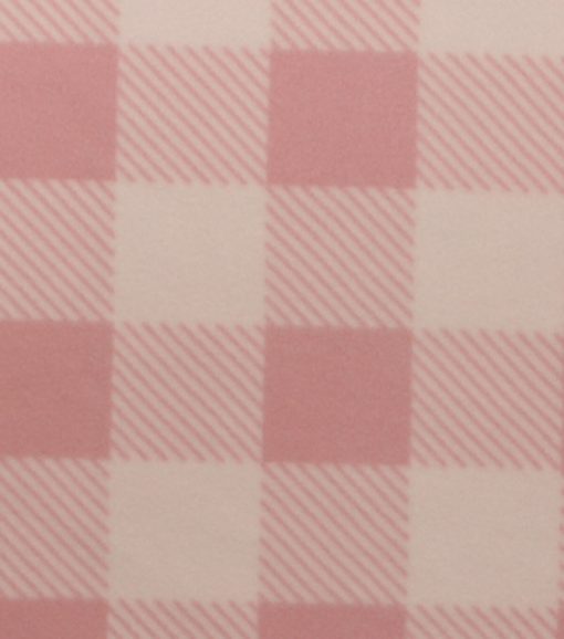 Pink Gingham Blizzard Fleece Fabric