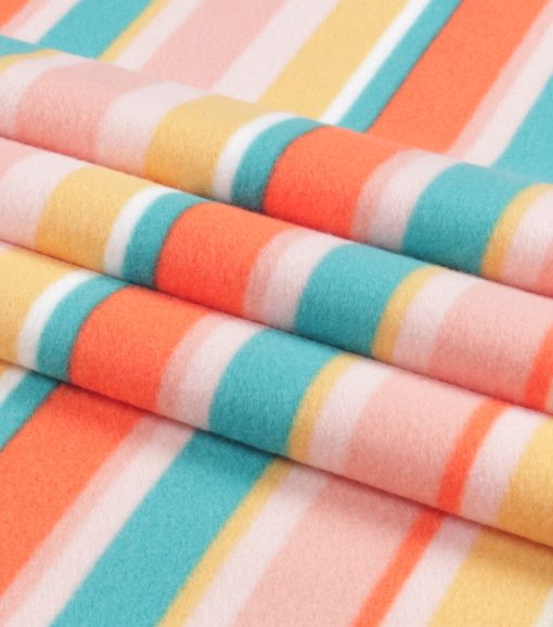 Outdoor Stripe Blizzard Fleece Fabric - Image 2