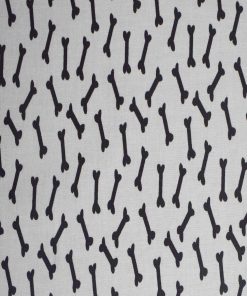 Dog Bones on White Cotton Fabric by Quilter s Showcase
