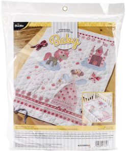 Bucilla 34 x 43 Fairytale Princess Crib Cover Stamped Cross Stitch Kit