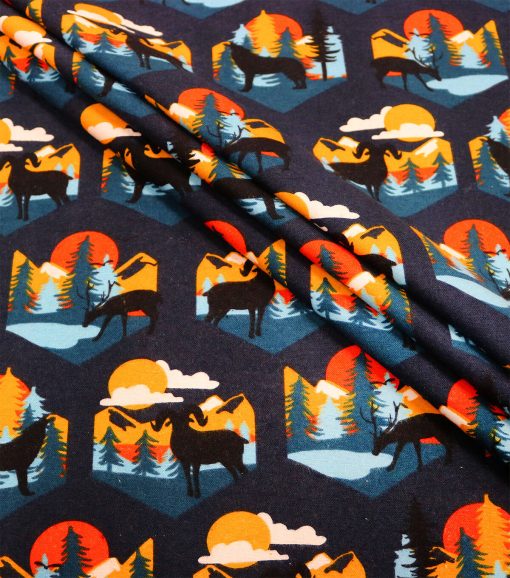 Sunset Wolves Super Snuggle Flannel Fabric - Image 2