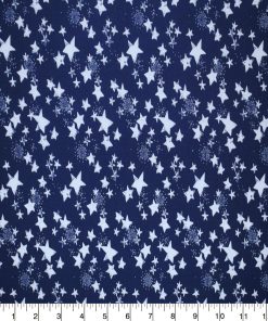 Scattered Stars on Navy Quilt Cotton Fabric by Quilter s Showcase