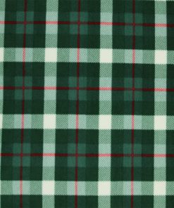 Green Plaid Anti Pill Fleece Fabric