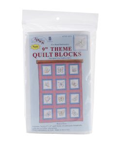 Jack Dempsey 9 Butterflies Themed Stamped Quilt Blocks 12pk