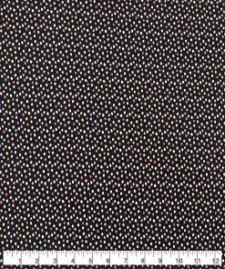 Multi Dot On Black Super Snuggle Flannel Fabric
