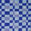 Checkerboard Blue Novelty Cotton Fabric