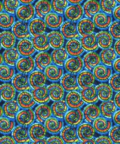 Swirl Tie Dye Multi Super Snuggle Flannel Fabric