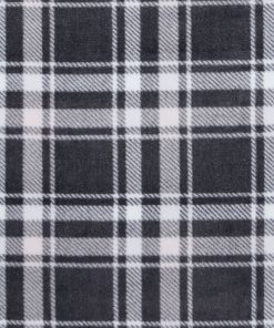 Winter Black Plaid Anti Pill Fleece Fabric