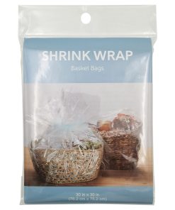 30 x 30 Clear Shrink Wrap Basket Bags 2pk