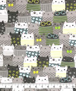 Packed Cats Super Snuggle Flannel Fabric