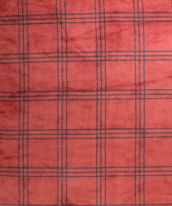 Tapestry Red Plaid Sew Lush Fleece Fabric