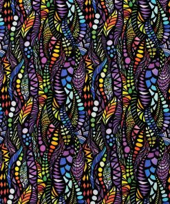 Bright Zentangle Quilt Cotton Fabric by Keepsake Calico